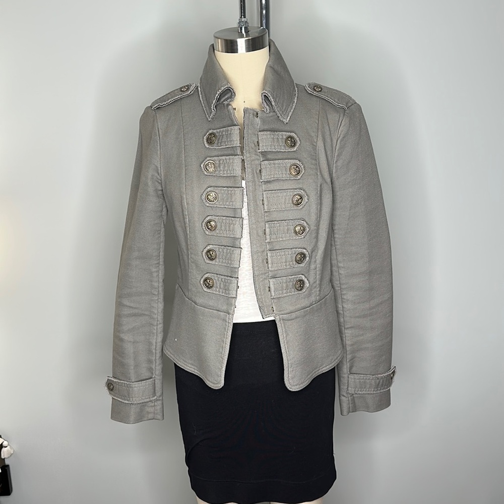 Banana Republic - Military Style Band Jacket - Size 2 Grey/Green color